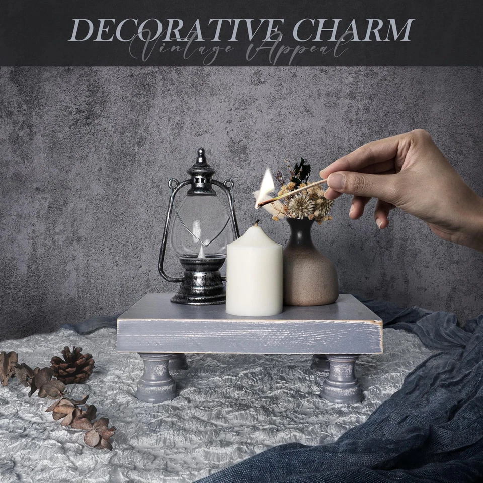 Elevadores de madera de pino para decoración para fregadero de cocina y tocador pequeño - elevadores versátiles... Foto 4 de 4