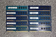 Lot of 10 • 2GB DDR3 PC3 Desktop RAM • SK Hynix + Nanya • 240-Pin • Tested