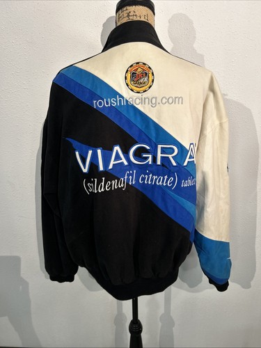 Giacca Ford Vintage Mark Martin #6 Nascar Uomo Taglia Large Roush Racing Viagra - Foto 12 di 16