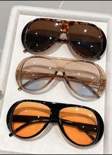 Retro Aviator Sunglasses Women Oversized Classic 70s Vintage 3 PAIR NEW IN BOX
