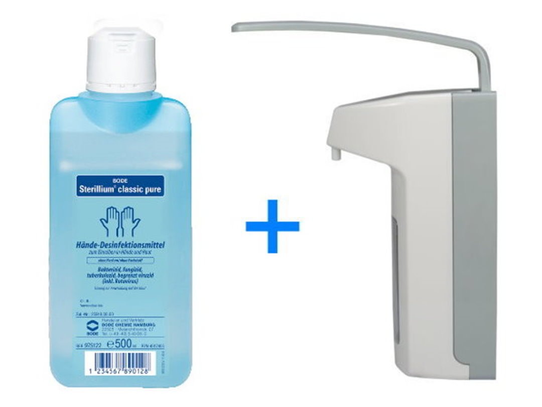 Medi-Inn Eurospender Kunststoff 500 ml + Bode Sterillium classic pure 500 ml