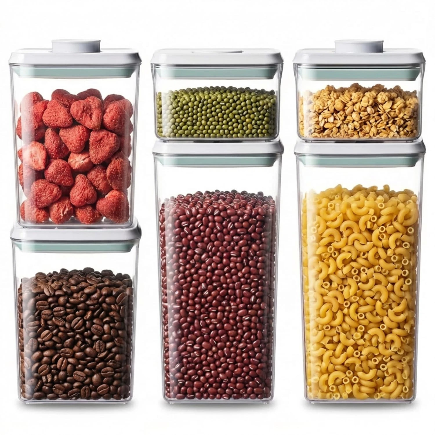 Pop Airtight Food Storage Containers with Lids Stackable Containers for Kitch...