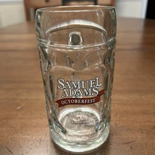 SAM ADAMS  OCTOBERFEST  BEER MUG GLASS STEIN Thumbprint Beer Drinking