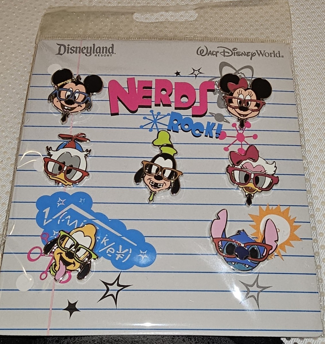 Disney Pins Nerds Rock Heads Set Authentic Free Ship | eBay