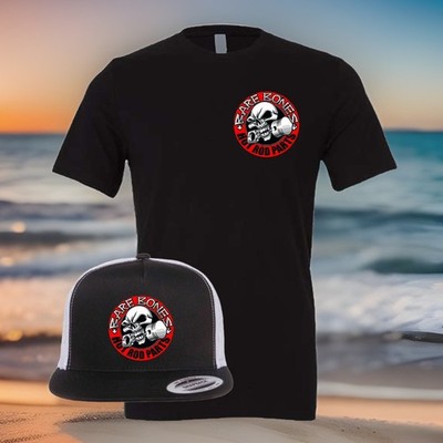 American Apparel ￼￼T Shirt & Flat Bill Hat Adjustable Yupoong Made In USA M L XL