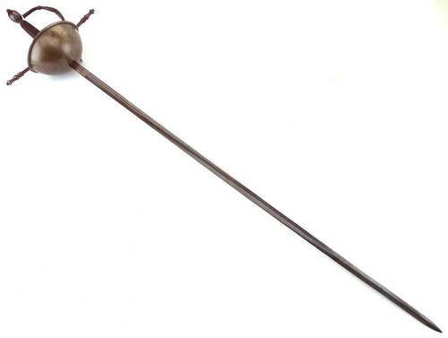 EUROPEAN 18c. FINE QUALITY SPANISH CUP HILT RAPIER, MAKER MARK ON THE RICASSO