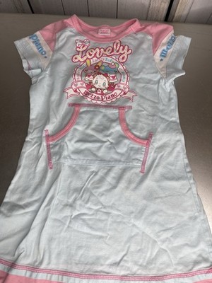 Mezzo Piano Short Sleeve One Piece Dress Pastel Pink Blue 110CM