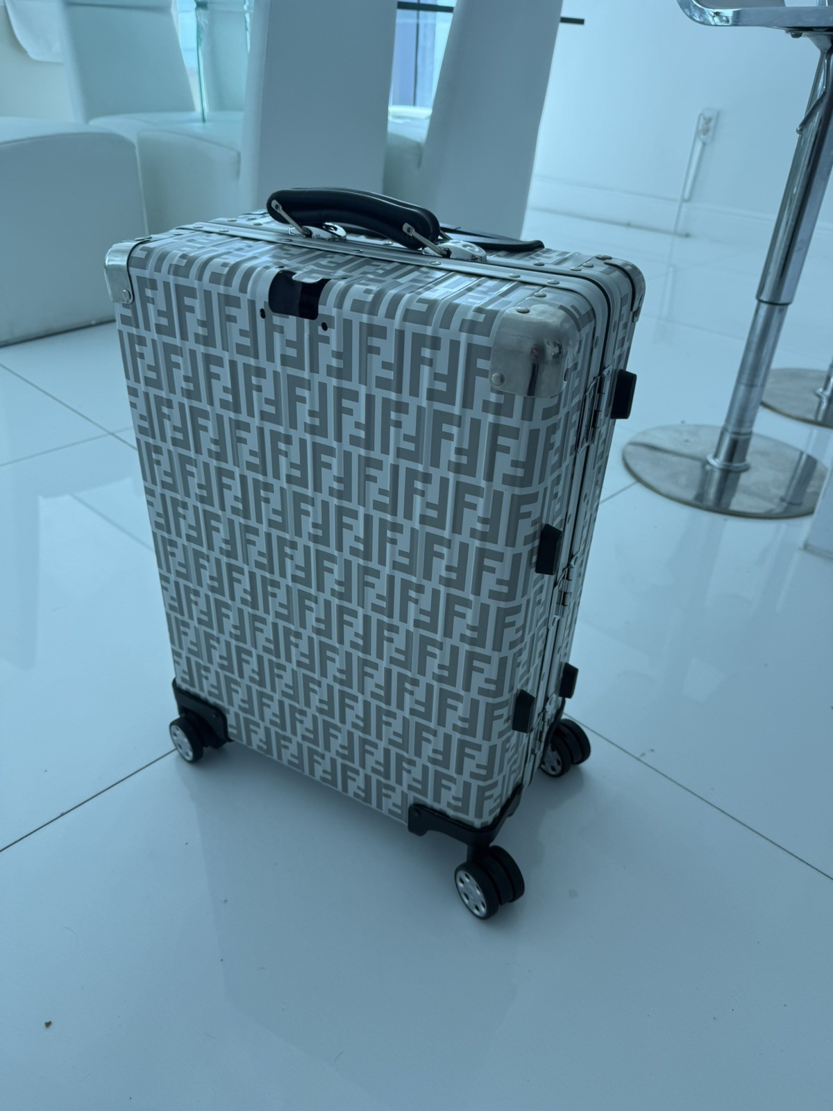 Rare RIMOWA x FENDI Monogrammed Cabin Carry on Suit Case Trolley Luggage 2019