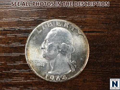 NobleSpirit (JL) Superb GEM BU 1964 Washington Silver Quarter