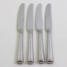Lot Of 4 Lenox Esquire (Stainless) Flatware Dinner Knives 9.5" Long