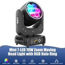 7X70W RGBW LED Stage Lighting Wash Moving Head DJ Disco Party DMX Beam Light
