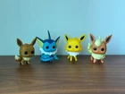 Funko Pop Pokemon Eevee Vaporeon Jolteon Flareon Lot of 4 Loose No Box