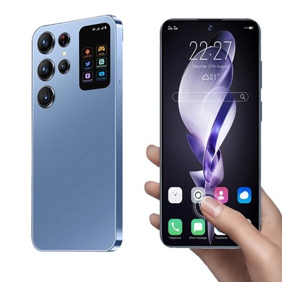 Unlocked G25 Ultra Cell Phone Dual SIM 5G Smartphone Android 14 Cheap Phone Blue