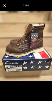 THOROGOOD 6'' AMERICAN HERITAGE STEEL-MOC-TOE UNLINED WEDGE WORK BOOTS 804-4575