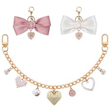 Bag Charms, Heart Cute Keychain for Women Gold Purse Charms for Handbags Bag ...