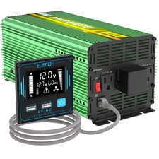 EDECOA Power Inverter 3000W 12V to 110V 120V Car Converter ETRC LCD Remote Auto