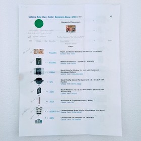 Lego 4721,  Hogwarts Classroom, Harry Potter, 100% Complete w/ backdrop & manual