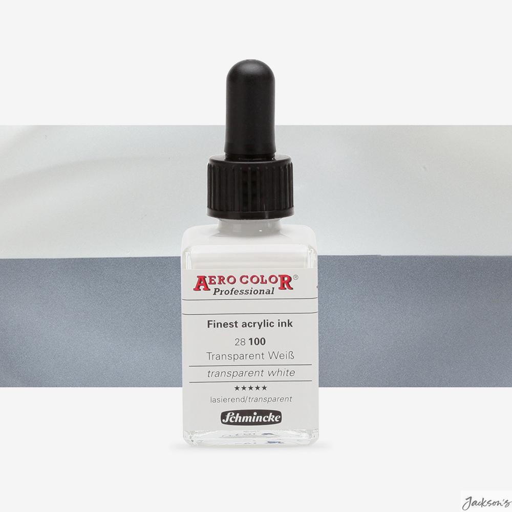 Schmincke Aero Color Acrylic Ink Transparent White 28ml Airbrush Paint