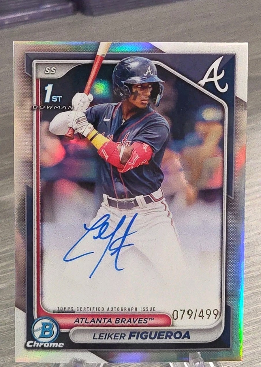 Leiker Figueroa 2024 Bowman Chrome Refractor Autograph /499 #CPA-LF Braves