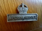 WW1 IMPERIAL SERVICE BADGE REVERSE PIN SNAPPED OFF