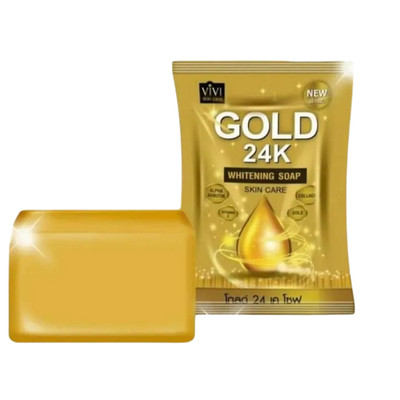 Gold 24K Skin Care Bar Soap 80g | Mild Daily Cleansing Face & Body Bar