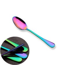 Stainless Steel Teaspoon Rainbow Coffee Spoons Dessert Tea Spoon set 4pcs