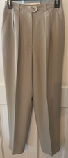EUC WOMENS RALPH LAUREN VINTAGE PANTS TAUPE DRESS PANTS PETITE 6 25  W 29  I