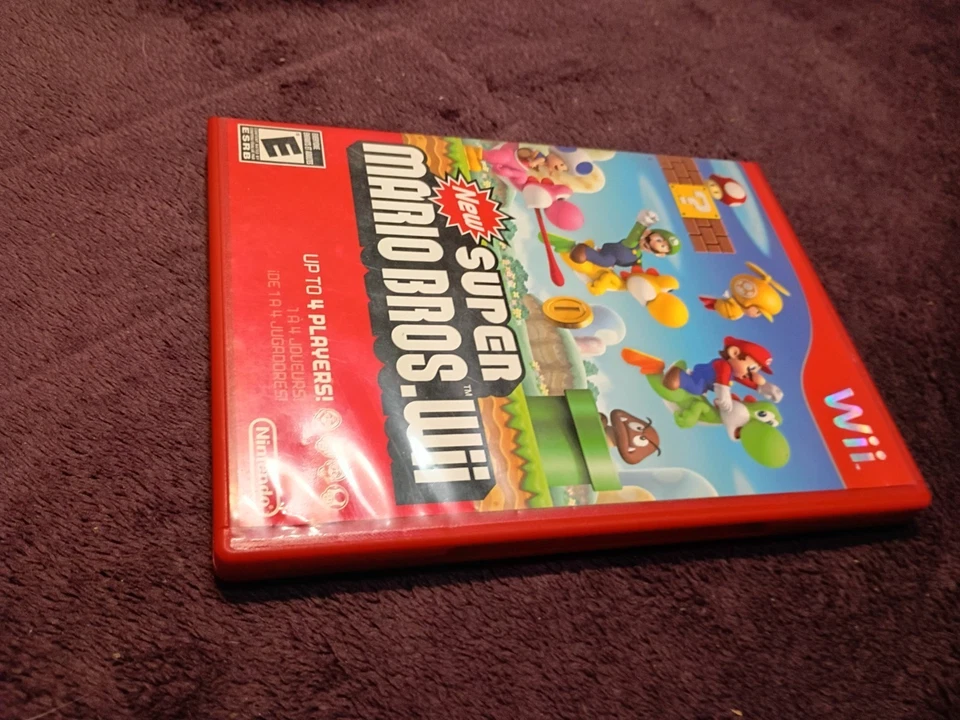 New Super Mario Bros Wii (Nintendo Wii) CIB Complete w/ Manual - Image 4 of 4