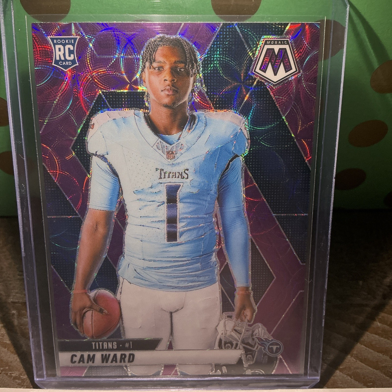 2025 Panini Mosaic Cam Ward Purple Scope Image Variation Prizm #272 Titans SSP