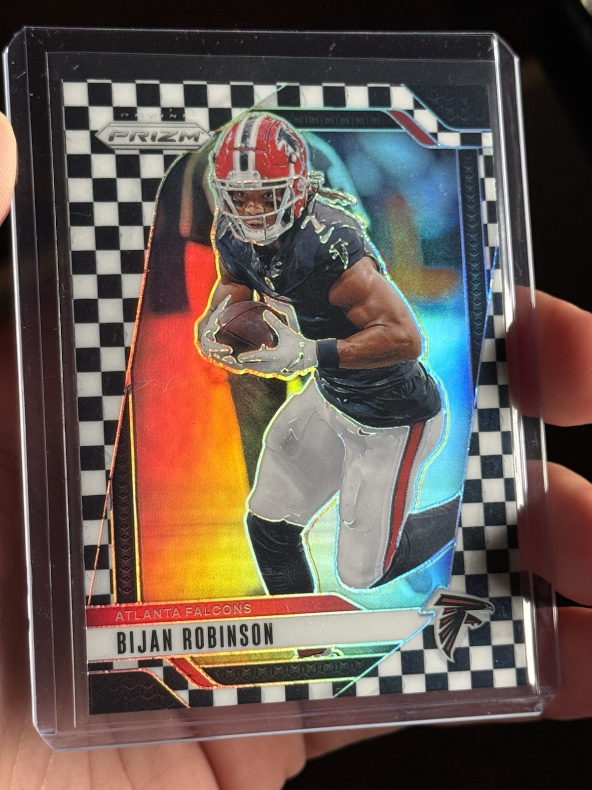 2024 Panini Prizm Bijan Robinson #11 Black White Checker Prizm Atlanta Falcons