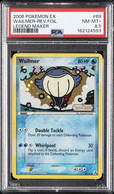 2006 POKEMON EX LEGEND MAKER #69 WAILMER-REVERSE FOIL PSA 8.5