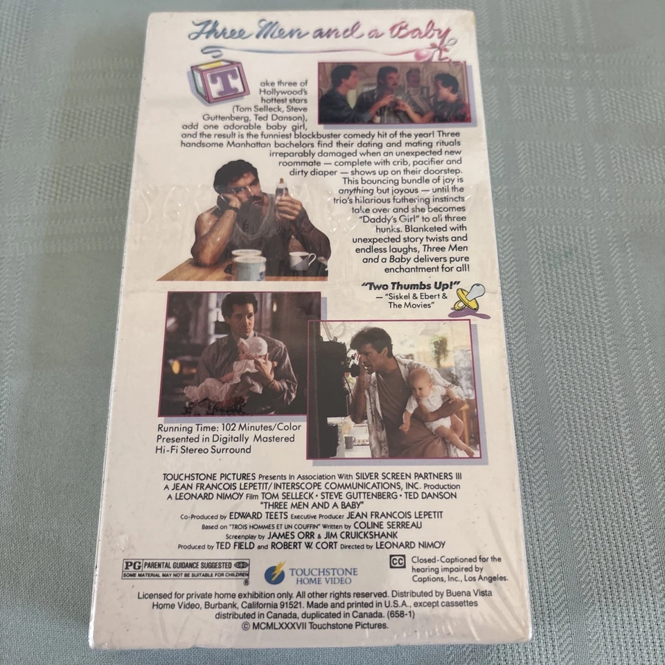 Three Men and A Baby Sealed VHS Vintage Movie Video Foto 2 de 2