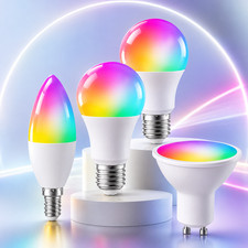 Smart RGB LED Light Bulb WiFi Bluetooth Zigbee Tuya E27 E14 GU10 B22 Dimmable