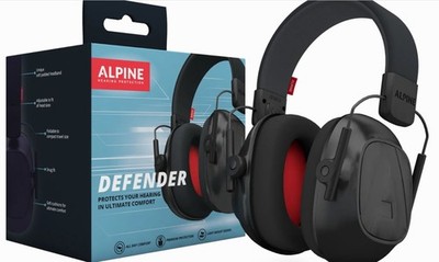 Alpine Defender Muffs Gehörschutz Ohrenschützer schwarz