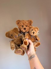Russ Berrie Teddy Bear Plush Lot of 3 Vintage Style Brown Bears w Tags