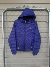Gerry Women s M Purple Down Filled 650 Hooded Zip Up Jacket Double Collar