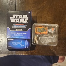 Star Wars Micro Galaxy Squadron Rey with Rey's Speeder series 10