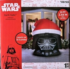 8 ft Giant Darth Vader Head Airblown Lighted Yard Inflatable Christmas New