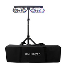 Eliminator Mini Par Bar Lighting System with 4x LED Par Lights Stand Remote Bag