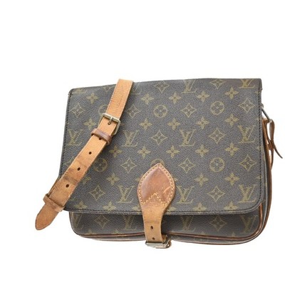 LOUIS VUITTON Cartouchiere GM Shoulder Bag Monogram Leather Brown M51252 65KD470
