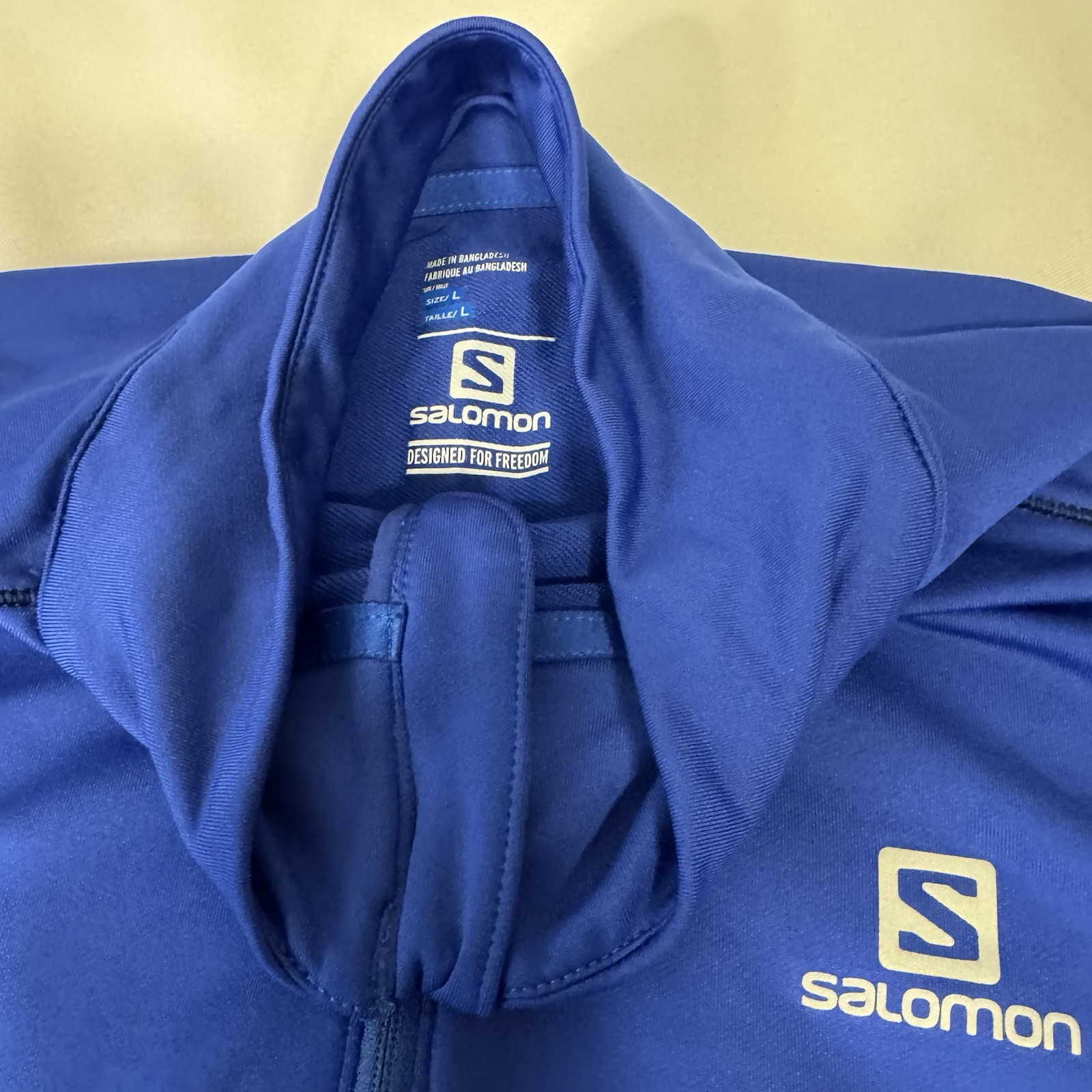 SALOMON Advanced Skin Warm Top Uomo Blu Quarto 1 4 Zip Taglia L