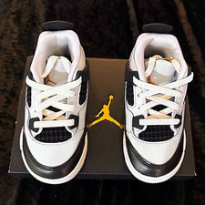 Jordan Air Jordan 4 Retro TD Toddler Sneakers White/Black Leather 7C