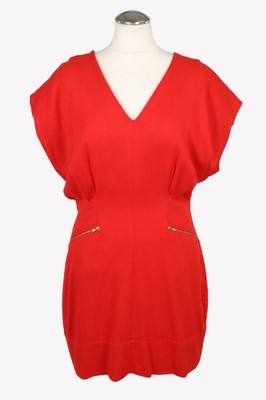 French Connection Damen Kleid Gr. 36 (UK 10) Rot Etuikleid Dress