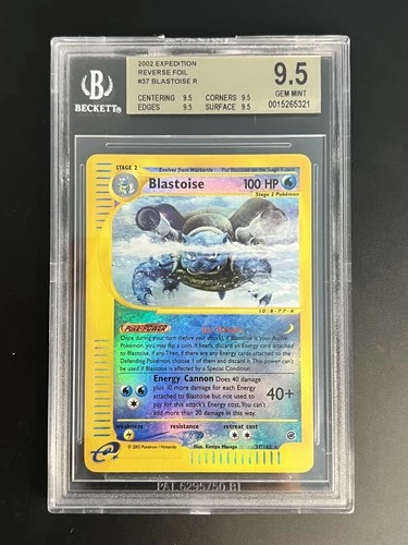 BGS 9.5 - Pokemon Expedition - #37 Blastoise Reverse Holo - GEM MINT