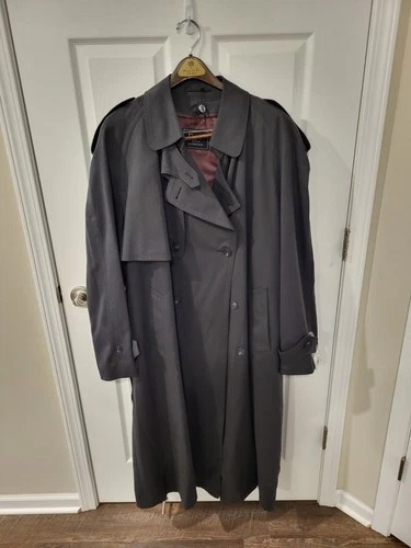 CHRISTIAN DIOR Le Connaisseur Men's Vintage Trench Coat 46L Gray BRAND NEW w/Tag