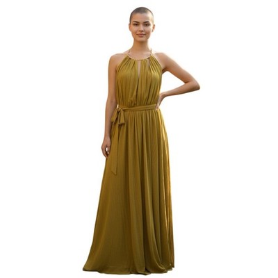 CqbyCq Flowy Deep V-Neck Maxi Dress With Tie Yellow Size Large | eBay CqbyCq Flowy Deep V-Neck Maxi Dress With Tie Yellow Size Large | eBay