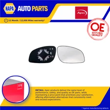 Mirror Glass fits OPEL SIGNUM F48 2.0 Right 03 to 08 O/S Driver Side Door Apec