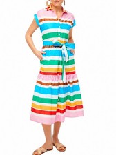 J Crew Factory NWT Striped Midi Dress, Size 00