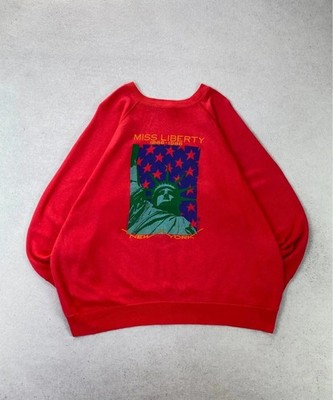 Crewneck Sweatshirt Made In USA Vintage Jahr 1986 printed Miss Statue Liberty New y