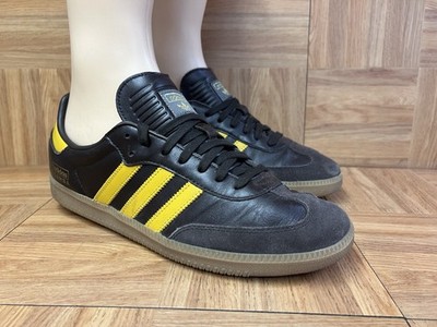 Sz 10.5 - Adidas Samba OG Dark Brown Yellow Gum Leather IG6174 Men s Sneakers